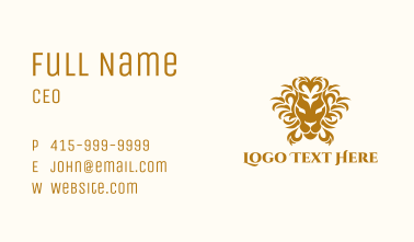 Golden Premium Lion  Business Card