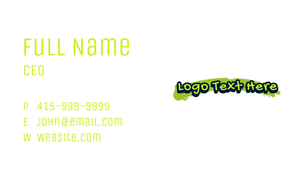 Generic Freestyle Wordmark Business Card Design Image Preview