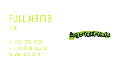 Generic Freestyle Wordmark Business Card Image Preview