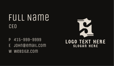Skate Shop Letter S  Business Card Image Preview