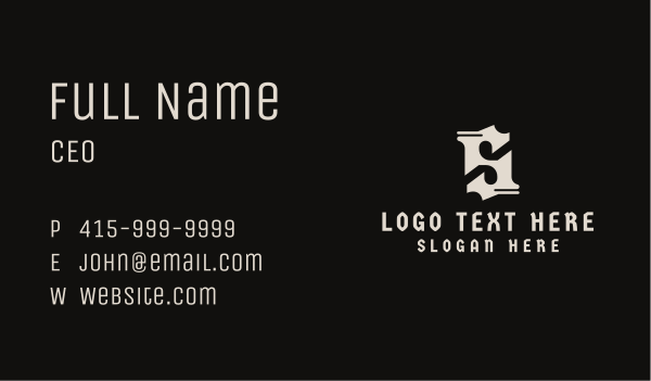 Skate Shop Letter S  Business Card Design Image Preview