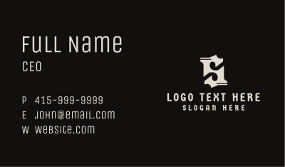 Skate Shop Letter S  Business Card Image Preview