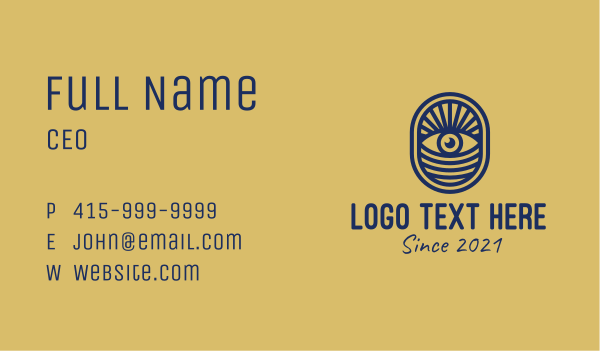 Blue Mayan Eye  Business Card Design Image Preview