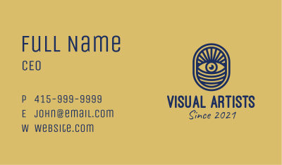Blue Mayan Eye  Business Card Image Preview