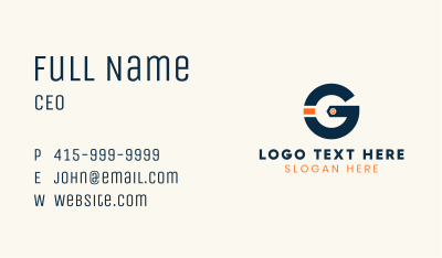 Spanner Letter G Business Card Image Preview