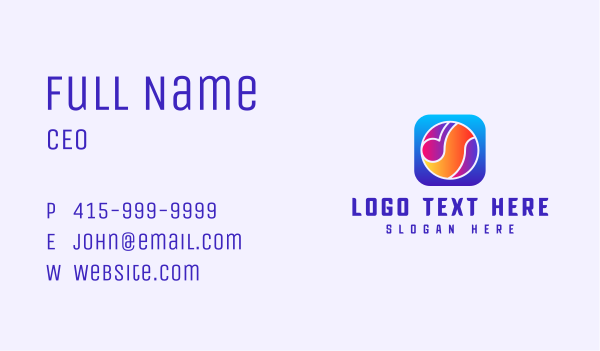 Music Streaming Application Icon Business Card Design Image Preview