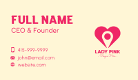 Pink Heart GPS Business Card Image Preview