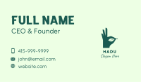 Green Leaf Hand Business Card Image Preview