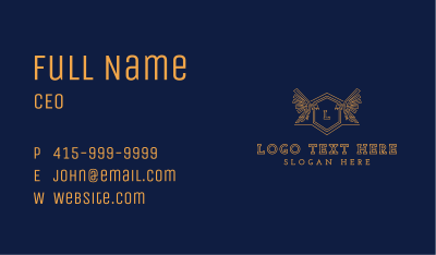 Luxury Bird Crest Business Card Image Preview