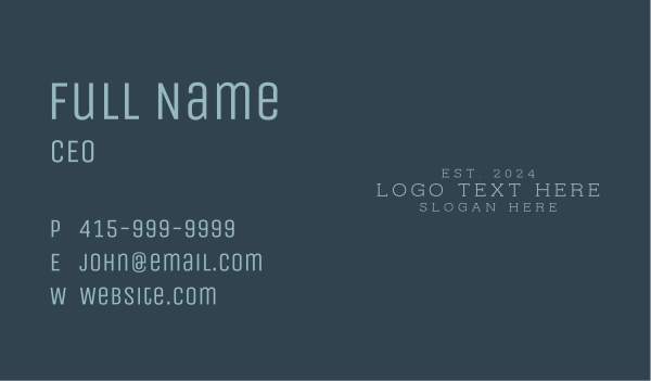 Professional Firm Wordmark Business Card Design Image Preview