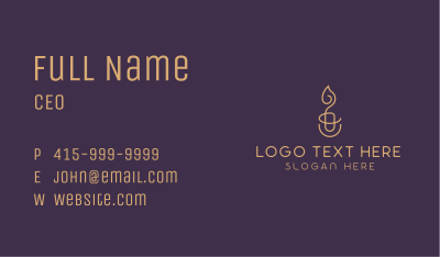 Scented Candle Decoration Business Card Image Preview