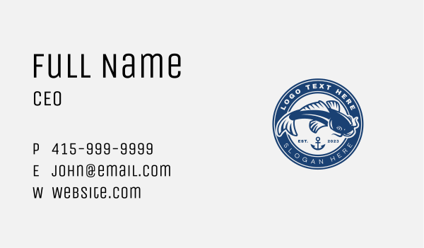 Catfish Seafood Restaurant  Business Card Design Image Preview