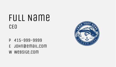 Catfish Seafood Restaurant  Business Card Image Preview