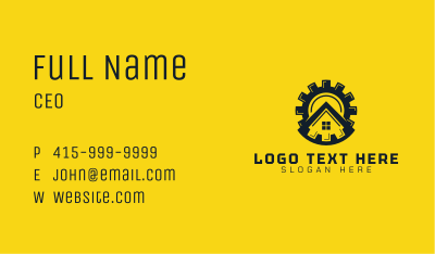 House Cogwheel Gear Business Card Image Preview