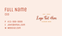 Cursive Feminine Wordmark Business Card Image Preview