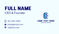 Technician Letter E Business Card Image Preview