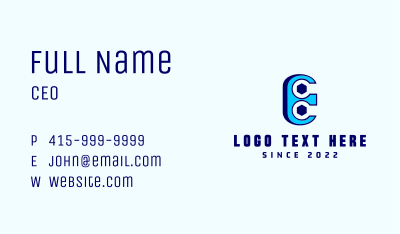 Technician Letter E Business Card Image Preview