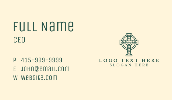 Religious Cathedral Cross Business Card Design Image Preview