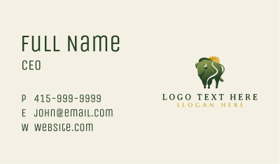 Buffalo Bison Pathway Business Card Image Preview