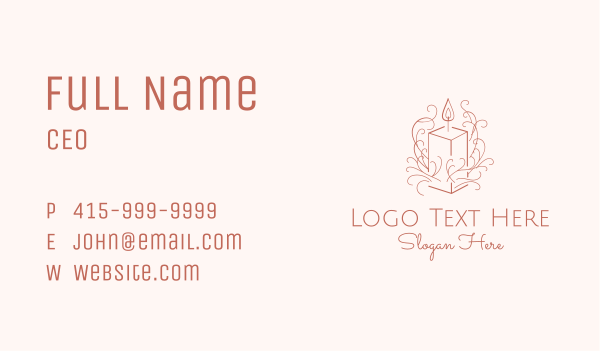 Boho Candle Scent Business Card Design Image Preview