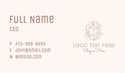 Boho Candle Scent Business Card
