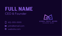 Gradient Gaming Letter M Business Card Image Preview