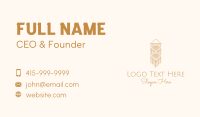 Gold Macrame Wall Decoration Business Card Design