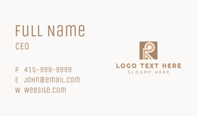 Business Agency Letter R Business Card Image Preview
