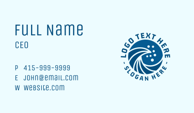 Ocean Tsunami Badge Business Card Image Preview
