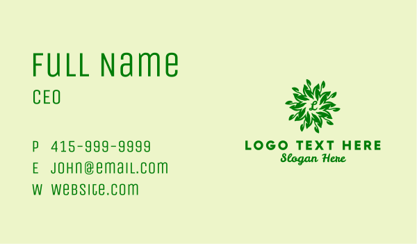 Leaf Wreath Lettermark Business Card Design Image Preview