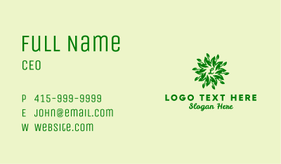 Leaf Wreath Lettermark Business Card Image Preview