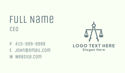 Architect Justice Scale Business Card Image Preview