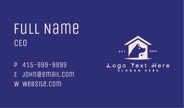 Pet Dog Kennel Business Card Design Image Preview