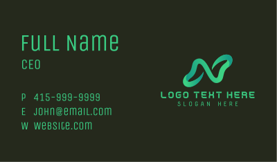 Gradient Loop Fintech Business Card Image Preview