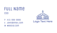 Blue Palace Outline Business Card Image Preview