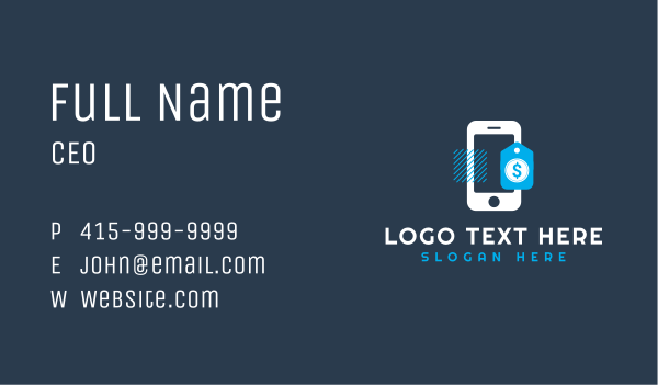 Online Commerce Phone Business Card Design Image Preview