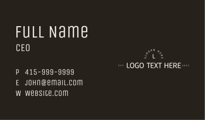 Luxe Event Styling Wordmark Business Card Image Preview