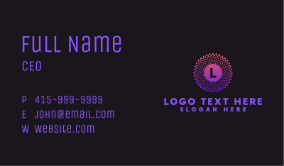 Generic Purple Letter  Business Card