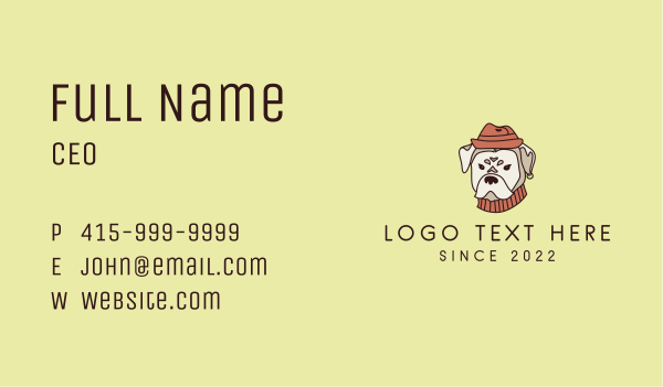 Dog Fashion Hat Business Card Design Image Preview