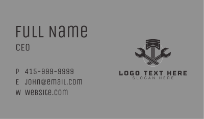 Mechanic Piston Wrench Business Card Image Preview
