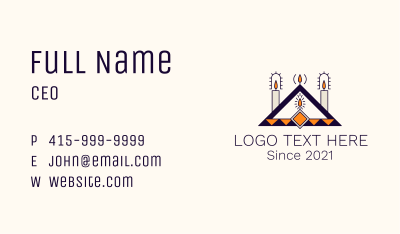 Pyramid Candle Light Business Card Image Preview