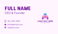 Crown Joystick Gaming Business Card Preview