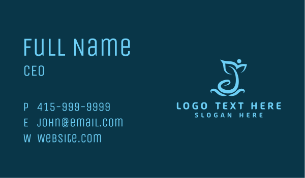 Eco Organic Letter J Business Card Design Image Preview