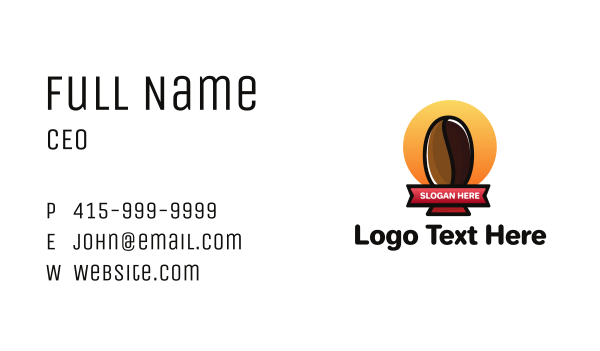 Coffee Trophy Business Card Design Image Preview