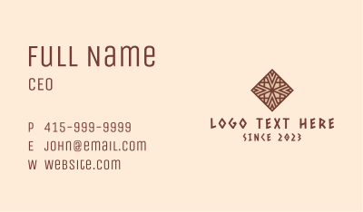 Intricate Ethnic Pattern Business Card Image Preview