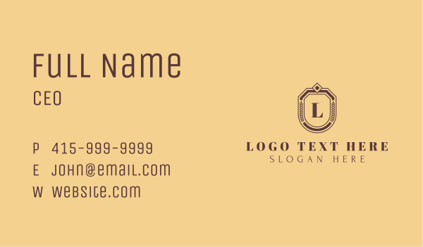 Hipster Leaf Badge Business Card Design Image Preview