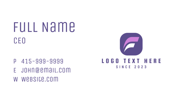 Software Programmer Letter F Business Card Design Image Preview