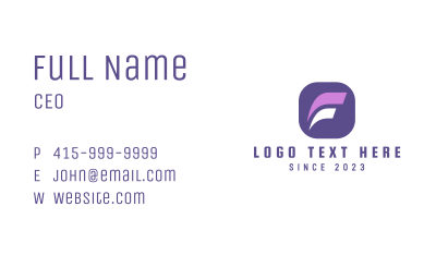 Software Programmer Letter F Business Card Image Preview