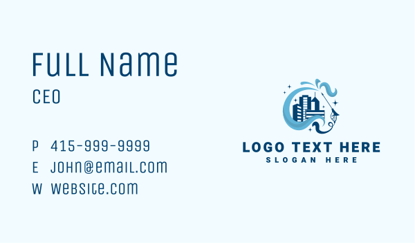Urban City Cleaning Business Card Design Image Preview