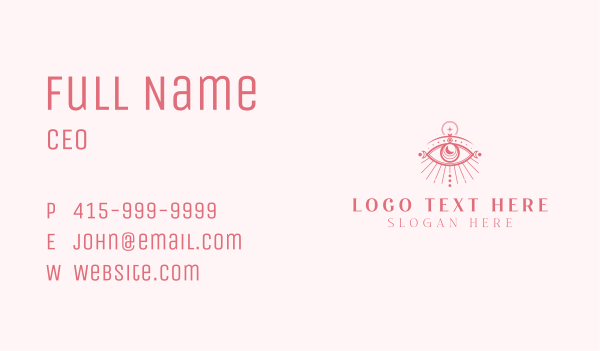 Bohemian Eye Star Business Card Design Image Preview